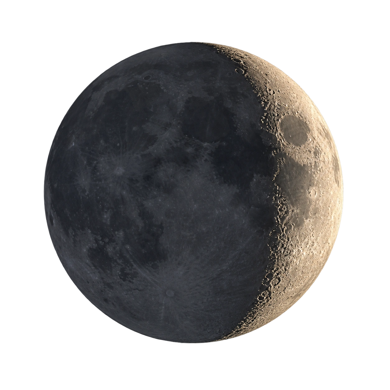 Imagen de la Luna con sus cráteres